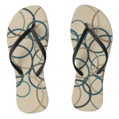 Tongs Cercles turquoises et tactiles (Semelle)