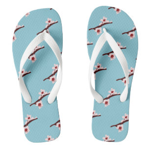 Tongs Cerisier en Fleur, Sakura, Motif Floral Rose