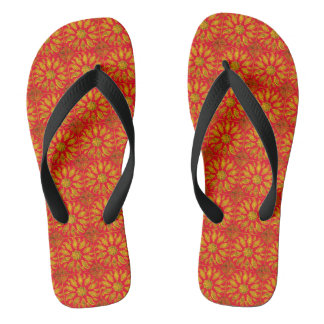 Tongs Chanclas mandala en rojo