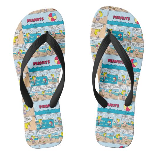 Tongs Charlie Brown & Sally À La Plage (Semelle)