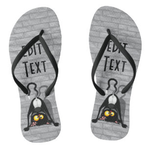 Tongs Chat à l'envers Personnage de dessin animé drôle