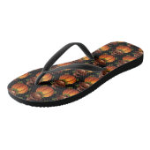 TONGS CHAT DRÔLE MIGNON CITROUILLE (Incliné)
