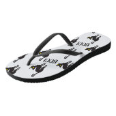 Tongs Chat noir d'Halloween, Boo ! Cadeaux animaux migno (Incliné)