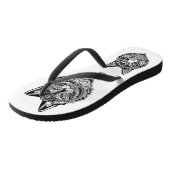 Tongs Chat ornemental Monogramme personnalisé (Incliné)