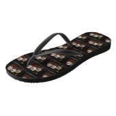Tongs Chat Persan Sleigh Neigeux Décor Noël (Incliné)