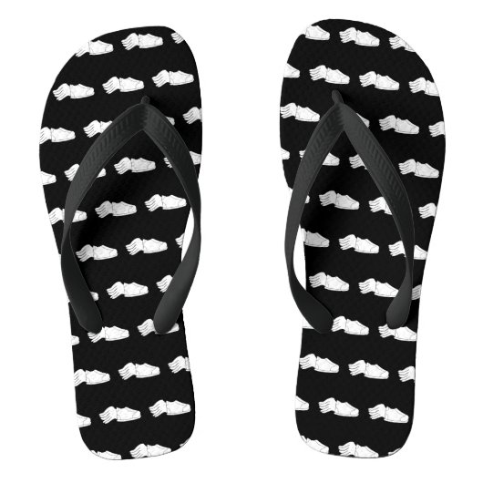 Tongs Chaussure ailée noir & blanc (Semelle)
