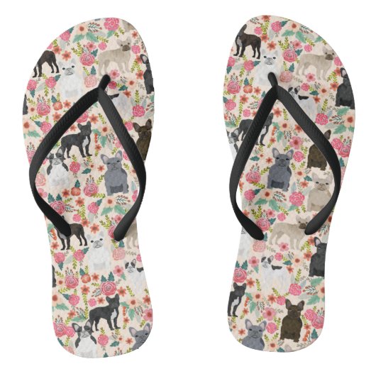 Tongs Chaussures florales de Frenchie - baskets de (Semelle)