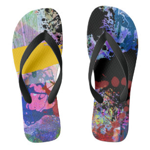 Tongs Chaussures hautes style graffiti