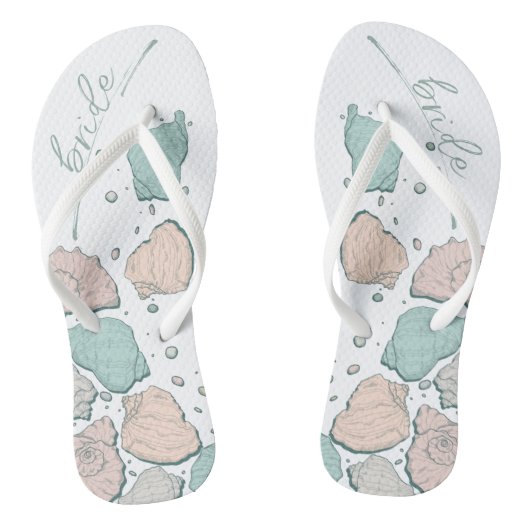 Tongs CHAUSSURES mariages | Coquillages modernes Corail  (Semelle)