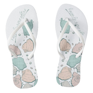 Tongs CHAUSSURES mariages Coquillages modernes Corail