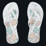 Tongs CHAUSSURES mariages | Coquillages modernes Corail<br><div class="desc">Corail funky et design de coquillages turquoises. Calligraphie manuscrite qui dit meilleur homme - parfait pour le meilleur homme à porter sur la plage pour la cérémonie mariage de son meilleur bourgeon. Conception créée pour TheBarefootBride™ par © WhimsicalArtwork™. Il fait partie d'une collection de papeterie mariage avec accessoires mariages assortis...</div>