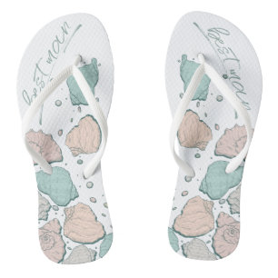 Tongs CHAUSSURES mariages Coquillages modernes Corail