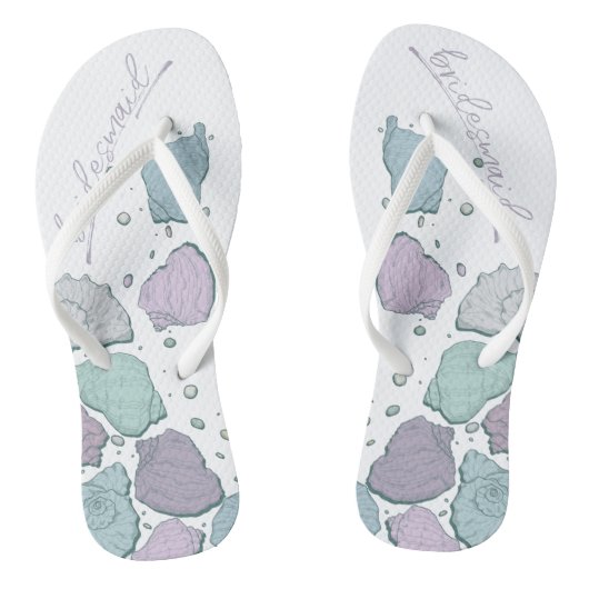 Tongs CHAUSSURES mariages | Coquillages modernes Lilac D (Semelle)