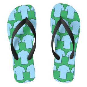 Tongs Chemises de football design en bleu clair ciel ble