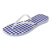 Tongs Chèques Bleus Et Blancs En vichy Motif (Incliné)
