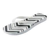 Tongs Chevron blanc et noir (Incliné)