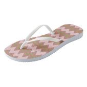 Tongs Chevron de printemps en Brown, rose et pêche (Incliné)