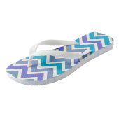 Tongs Chevron Motif tons bleu (Incliné)