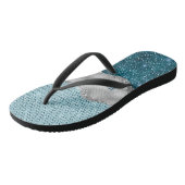 Tongs Chic girly turquoise menthe vert parties scintilla (Incliné)