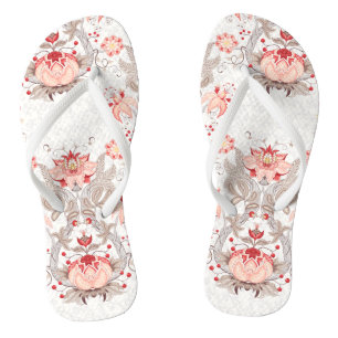 Tongs Chic Vintage motif floral femme Flip Flop