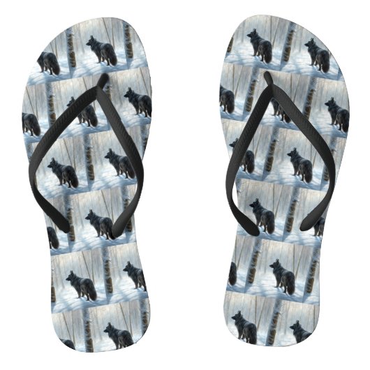 Tongs Chien à neiger belge Noël (Semelle)