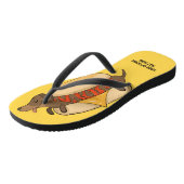 Tongs Chien chaud de texte personnalisé (Incliné)