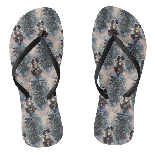 Tongs Chien Chin japonais équitation moto Noël (Semelle)