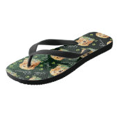 Tongs Chien d'or, Feuilles d'eucalyptus, Empreinte de pa (Incliné)