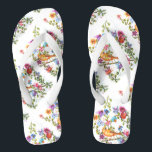 TONGS CHIEN EMPREINTES DE PATTES JAUNE OISEAU<br><div class="desc">DOG PAW PRINTS - colorful delicate flowers and butterflies painted using my dog's paws dipped in non-toxic watercolor paints - share your love of dogs with family and friends, young and old, on a occasion, any celebration, any holiday. Make your personnel Giving with style and love. Be as original as...</div>