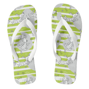 Tongs chien jouant au arrière - plan motif