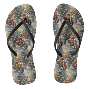 Tongs Chihuahua Chien équitation moto Noël