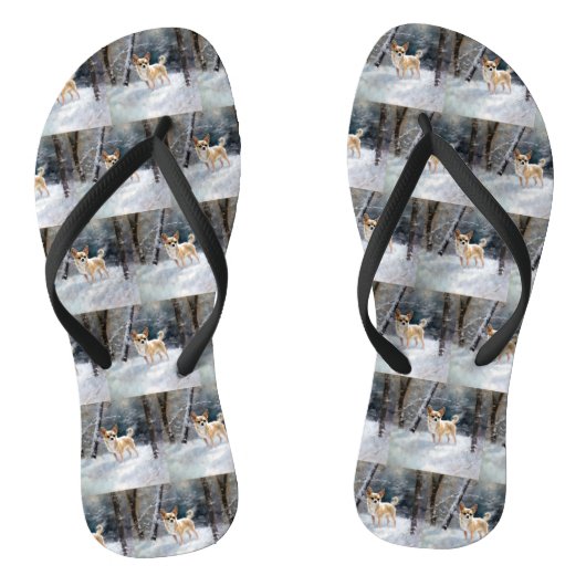 Tongs Chihuahua Laisser neiger Noël (Semelle)