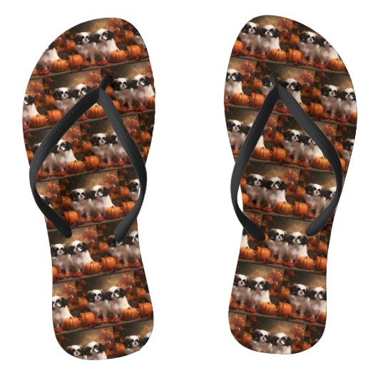 Tongs Chiot japonais Chiot Automne Citrouille délice (Semelle)