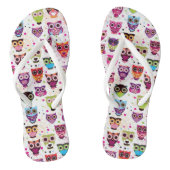 Tongs Chouette colorée Motif pour enfants 2 (Semelle)