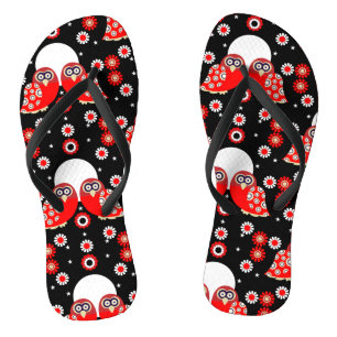 Tongs Chouette d'art populaire