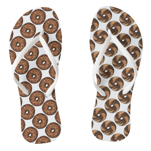 Tongs Cinnamin Raisin Marbre Rye Bagels Bagel Imprimer (Semelle)