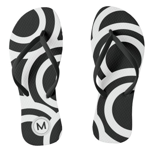 Tongs Circlefun | Black and White Modern (Semelle)
