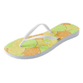 Tongs citron jaune orange citron (Incliné)