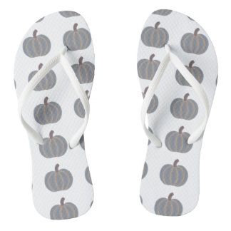 Tongs Citrouilles Grises Garniture Orange FlipFlops d'Au