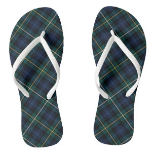 Tongs Clan Campbell Tartan Blue et Green Plaid