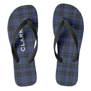 Tongs Clan Clark Plaid Flip Flops personnalisés