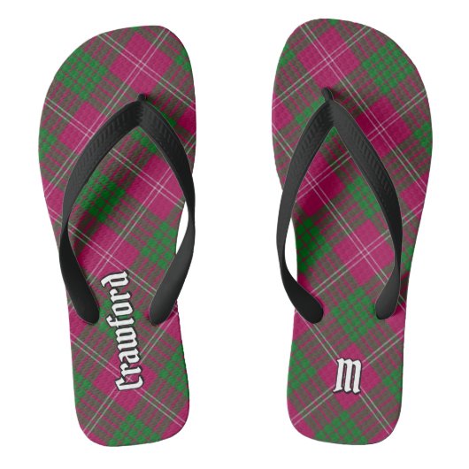 Tongs Clan Crawford Tartan Tartan Flip Flops (Semelle)