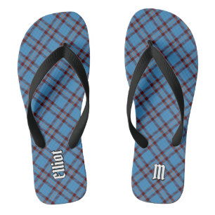 Tongs Clan Elliot Tartan Ancien Tartan Flip Flops