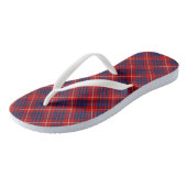 Tongs Clan Hamilton Tartan Rouge et bleu Plaid (Incliné)
