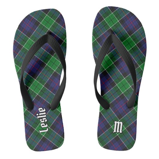 Tongs Clan Leslie Chasse Tartan (Semelle)