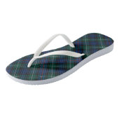 Tongs Clan Mackenzie Tartan bleu et vert plaid (Incliné)