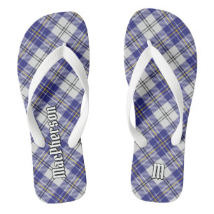 Tongs Clan MacPherson Robe Bleue Tartan Flip Flops