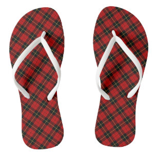 Tongs Clan Wallace Tartan écossais rouge et noir plaid