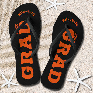 Tongs Classe supérieure noire et orange