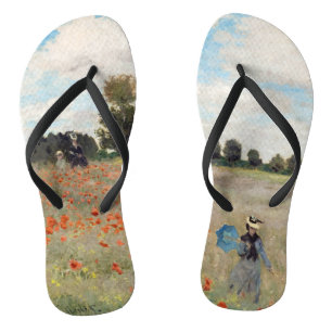 Tongs Claude Monet - Champ de coquelicots